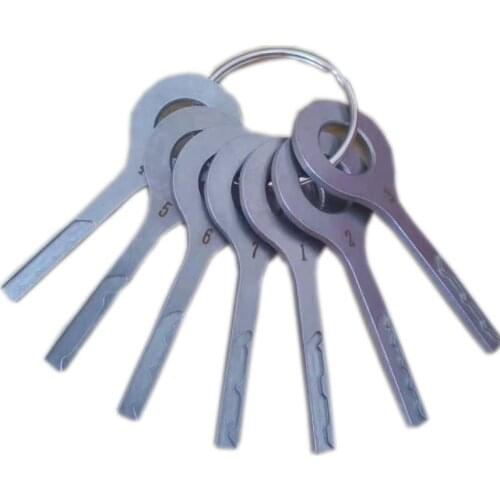New Arrival Auto Locksmith 7pcs Lasertrack HU66 Car Keys for VW Tools