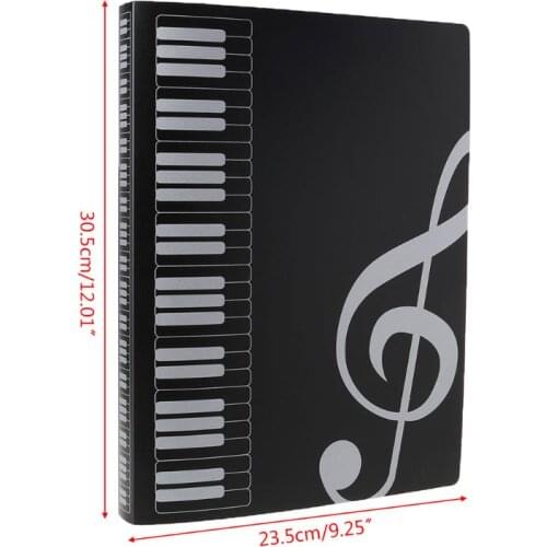 40 Pages A4 Size Piano Music Score Sheet Document File Folder Storage Organizer P9YA