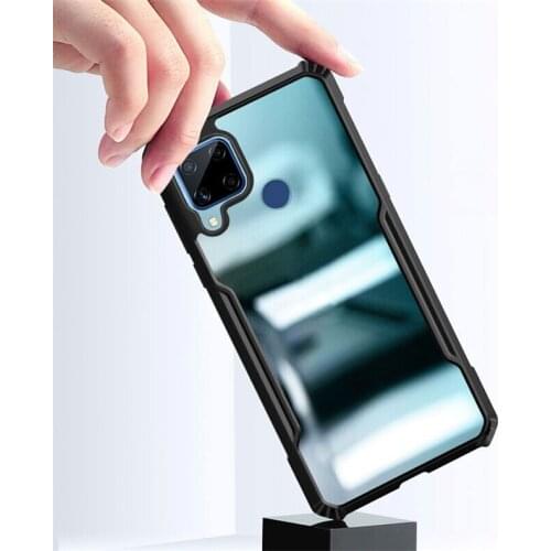 Realme C21 Shockproof Airbag Case Clear With Soft Frame Cover For Realme C20 C17 C15 C11 C12 Protector Camera Lens Case