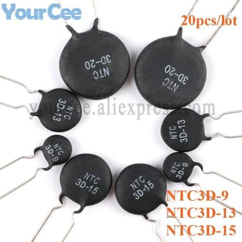 20PCS NTC3D NTC Thermistor Negative Temperature Coefficient Resistor 3R 3ohm 9mm 13mm 15mm NTC3D-9 NTC3D-13 NTC3D-15