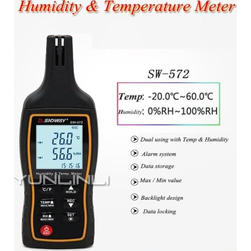 Handheld High-sensitivity Digital Temperature / Hygrometer Industrial High-precision Temperature / Hygrometer SW-572