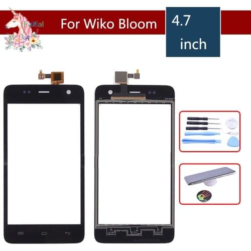 4.7" For Wiko Bloom Touch Screen Panel Sensor Digitizer Front Outer Glass Touchscreen Bloom Touch Panel Replacement