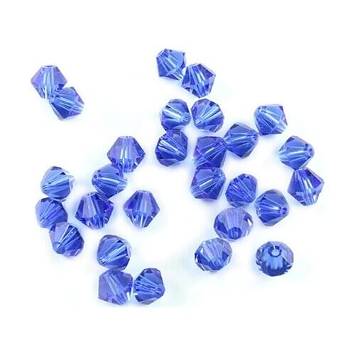 Blue Color Loose Glass Bicone Beads 1440pcs 3mm/4mm Faceted Spacer Crystal Beads for Jewelry Making