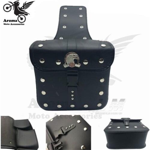 Eagle badge emblem motorbike tool pouch scooter tail bag for yamaha harley rivet moto saddle bags luggage motorcycle side bag