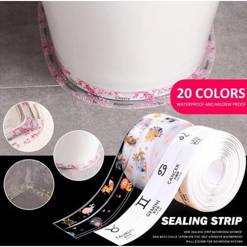 Kitchen Sink Waterproof Stickers Tape Bathroom Fittings Oil-Proof Mould Toilet Gap Self-Adhesive Seam Glue Strip Sealant Corner
