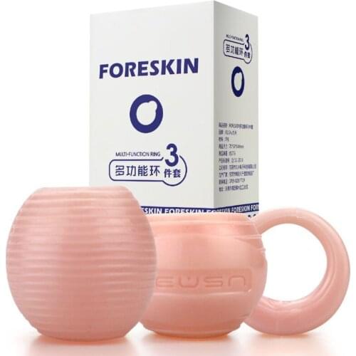 3 PCS Sex Penis Cock Ring Silicone Sex Product for Men Foreskin Ring Protection Rings Penis Sleeve Delay Lasting Penis Rings