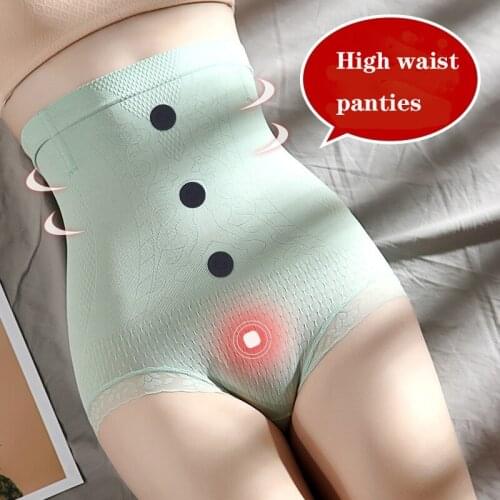 Lady High Waist Shaping Panties Breathable Postpartum Body Shaper Slimming Tummy Underwear Cotton plus size panty Lace Panties