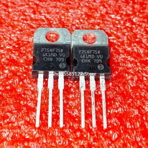 10PCS STP75NF75 P75NF75 TO-220F 75V 80A 100% New&original