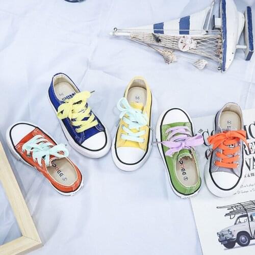 2021 Fashion Girls Boys Sneakers Candy Color Children Shoes Canvas Shoes Children Sneakers #5057