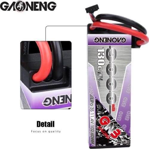 GAONENG 11.4V 9000mAh 3S2P 130C Hardcase LiHV rechargeable battery pack with XT90 EC5 Plug for RC Car four drive RC Car boat