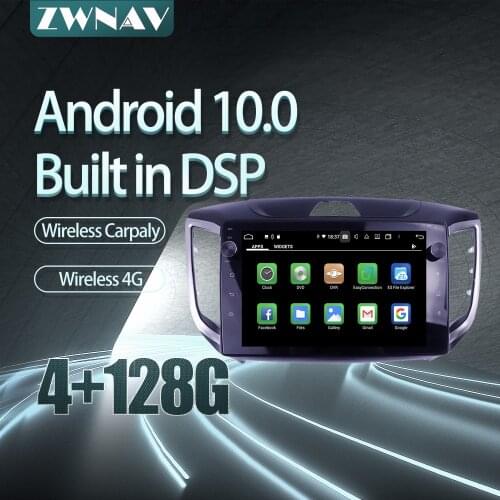 For hyundai ix25 2015-2018 Car radio player Android 10 PX6 64GB GPS Navigation Multimedia Player Radio