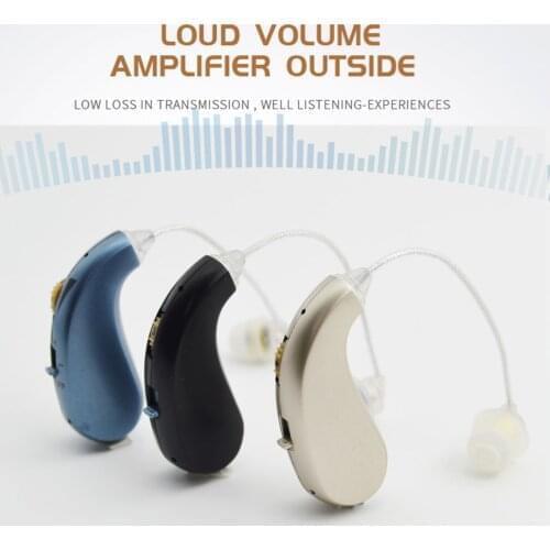 Digital Hearing Amplifier USB Hearing Aids Rechargeable Sound Amplifier 40hr Long-lasting Battery With Adapter 4 Silicone Tips