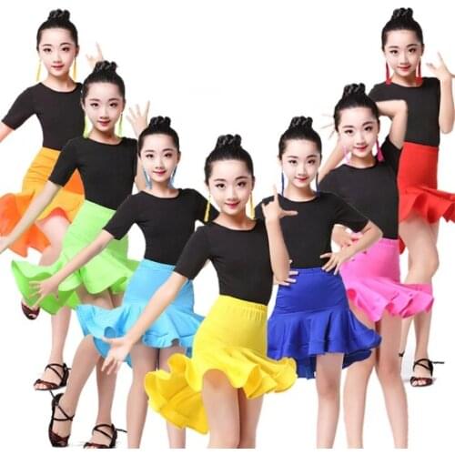 Kids Dresses for Girls Latin Dance Dress Ballroom Competition Fringe Tassel Stage Performance Clothing Costumes