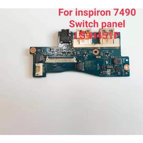 For Dell Inspiron 14 7490 Switch panel Laptop Button USB Lan Ethernet Board 0HT63C HT63C LS-H451P 066V84
