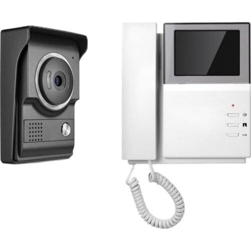 KINJOIN handset 4.3 inch color TFT- LCD screen video door bell intercom camera for house