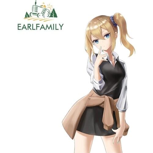 EARLFAMILY 13cm x 6.8cm for Ai Hayasaka Kaguasama Love Is War Car Stickers Fashionable Creative Decals Car Door Protector