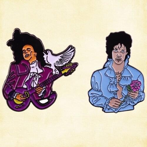 Prince Rogers Nelson the Artist Purple Rain Love Symbol enamel pin Dirty Mind Controversy Pop R&B rock Singer brooch