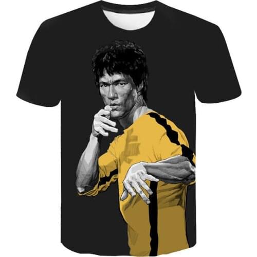Gung Fu King Bruce Lee 3D Print T Shirt Women Men Summer Fashion Sport Tshirts Jeet Kune Founder Boys Girl Birthday Party Tops