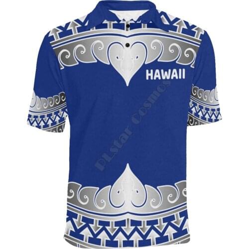 Hawaii Polo Shirt Wave Style 3D Printed Polo Shirt Men Women Short Sleeve Summer T-shirt