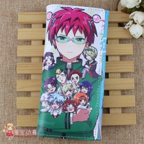 Anime Saiki Kusuo no sai-nan Cosplay Cartoon wallet long male and female students fashion wallet child birthday gift