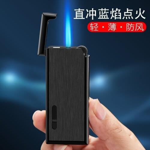Creative Ultra-Thin Grinding Wheel Straight Into The Lighter Lightweight Portable Windproof Inflatable Lighters Gift For Man