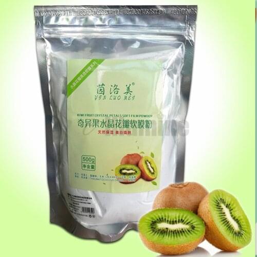 500g Kiwifruit Crystal Mask Powder Peel Off Modeling Mask Control Oil Shrink Pores Remove Acne Fill Water Beauty Salon