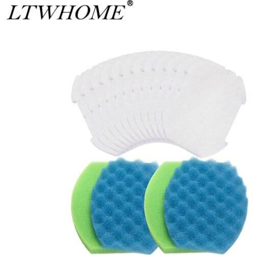 LTWHOME Replacement Foam Pads and Polymer Wool Pads Kit Fits for Blagdon Inpond 5-In-1 6000 And 6-In-1 9000 Filter