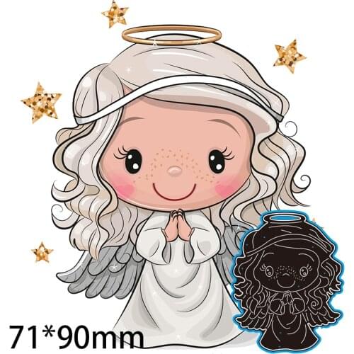 Metal Cutting Dies Scrapbooking ANGEL Cutting Dies Stencil DIY Card Paper Craft Embossing Folder Template 71*90mm