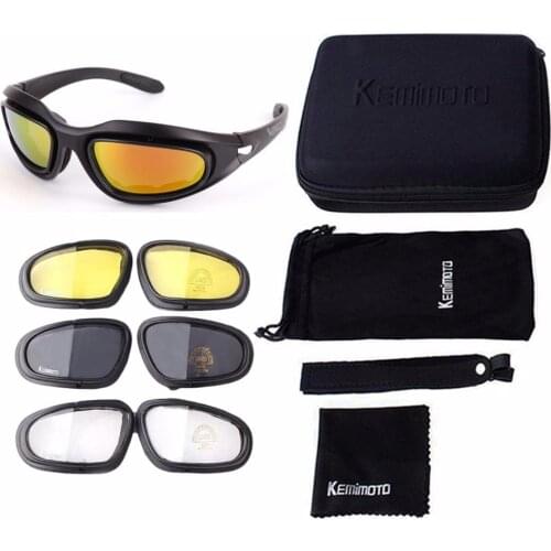 Motorcycle Sunglasses Clear Lens Glasses Polarized For Shooting Eye Protection Windproof Moto Goggles UV400 Antifog clear Lens