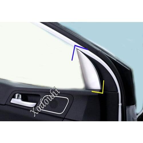 Car sticker styling A column Audio Speak Window Windshield Side triangle lamp trim parts 2pcs For Kia Sportage KX5 2019 2020