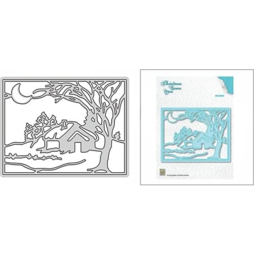 2021 New Country Night House Moon Metal Cutting Dies for DIY Scrapbooking Decor and Card Making Paper Craft Embossing No Stamps