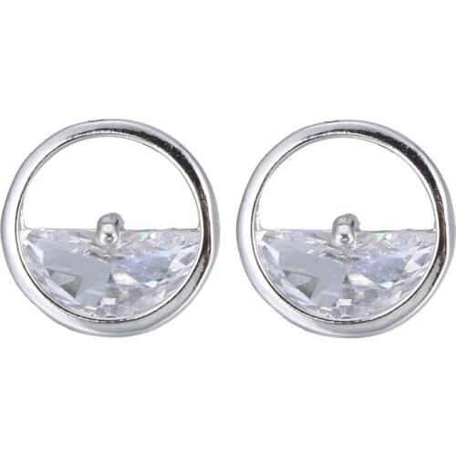 New Fashion Jewelry Asymmetric Round Earrings for Ladies Girls High Quality