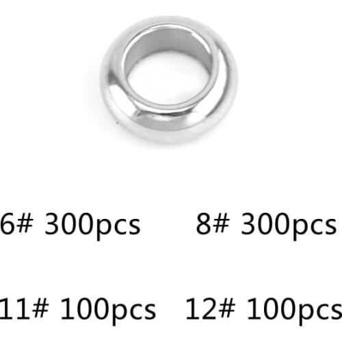 Flat Oblate Bracelet Round Flat Spacer Beads Bracelet Bead Bigger Inner Hole Stainless Steel 6/11/12mm Wholesale 100pcs/300pcs