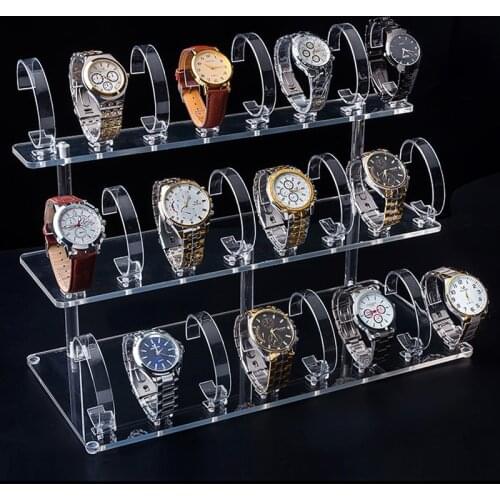 24-slot Clear-View Wrist Watch Display Stand Holder Rack Tabletop show stand decoration organizer