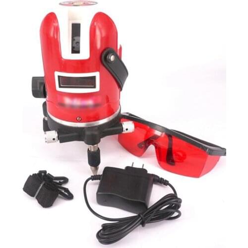 Professional 3 Lines 4 Points 360 Rotary Cross Laser Leveling Self Leveling Laser Level Kit Include Strong Protective Box YMM9