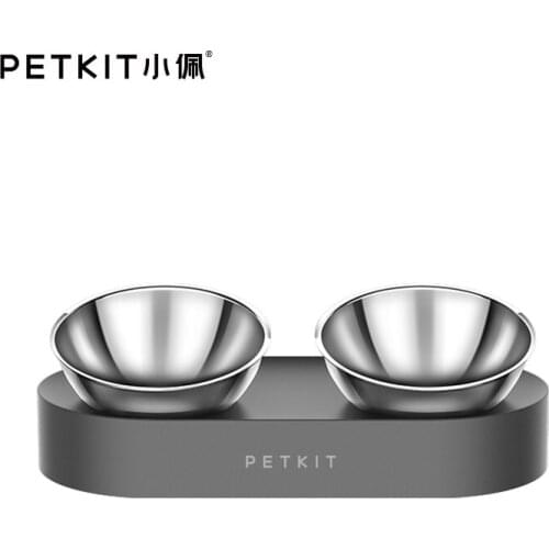 Petkit Adjustable Cat Bowl Cat Double Bowl Automatic Drinking Water Oblique Mouth Cat Bowl Double Bowl Dog Bowl Cat Food Holder