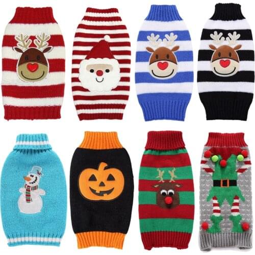 Christmas Pet Dog Clothes For Small Large Dogs Xmas Puppy Big Dog Sweater For French Bulldog Yorkies Dogs Pets Clothing Pullover