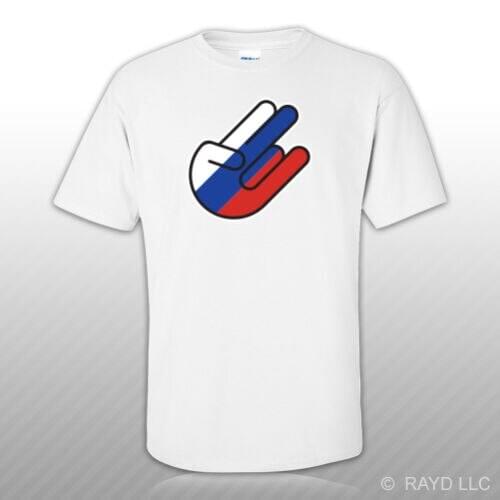 Russian Shocker T-Shirt Tee Shirt Free Sticker Russia RUS RU
