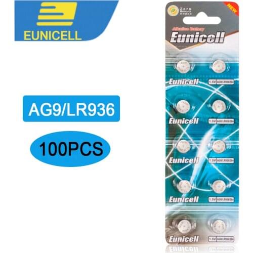 100pcs AG9 394 SR936SW LR936 SR936 194 LR45 L936 1.55V Alkaline Button Cell Coin Battery batteries for Watch