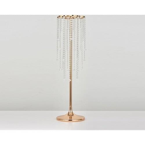 Wedding petals crystal bead curtain road lead iron props table decoration wedding artificial window For Centerpieces Flower Ball