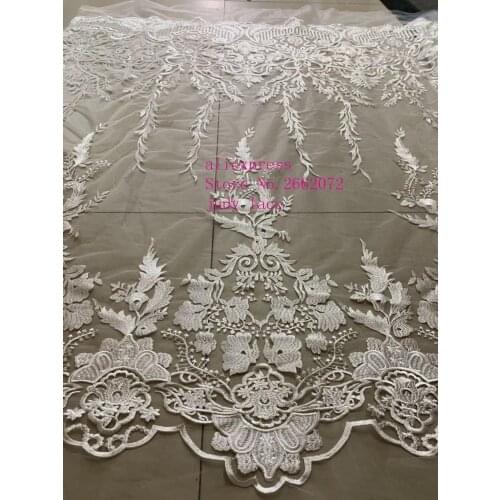 Stock 5yards/bag White embroidery lace creative pattern lines fashion French cloth used for wedding dress fashion stage CH109