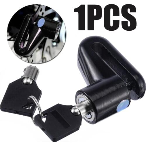 High Quality Bicycle Lock Motorbike Anti-theft Disc Brake Scooter Lock Padlock With 2 Keys Security Bicycle Lock Random Color