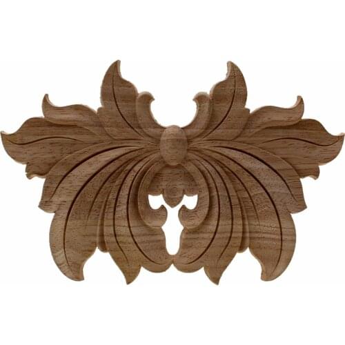 VZLX Simple Vintage Wood Carved Decal Corner Onlay Applique Frame Furniture Wall Unpainted For Home Cabinet Door Decor Craft