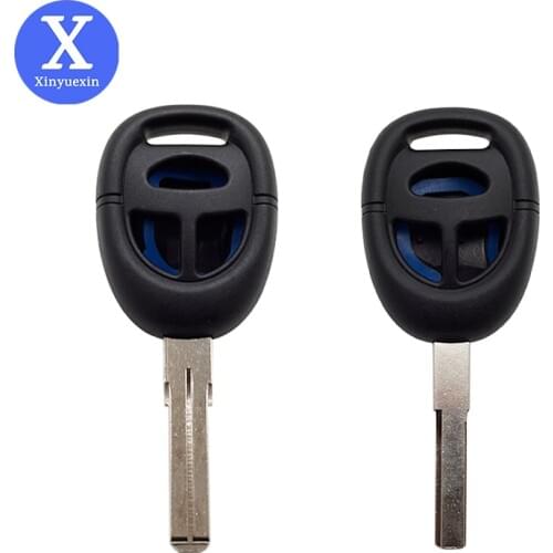 Xinyuexin 3 Buttons Remote Car Key Blank Blade Replacement Fob for SAAB 9-3 9-5 93 95 Uncut Blade Car Key Case Shell Accessory