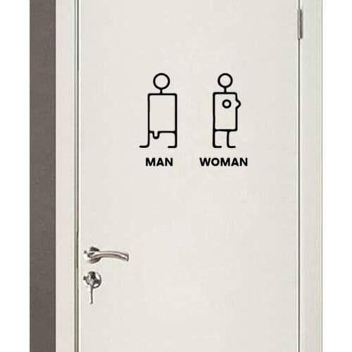 KUCADA Funny WC Toilet Bathroom Sticker Waterproof Sticker Door Glass Stickers DIY Vinyl Art Wall Sticker WP1836