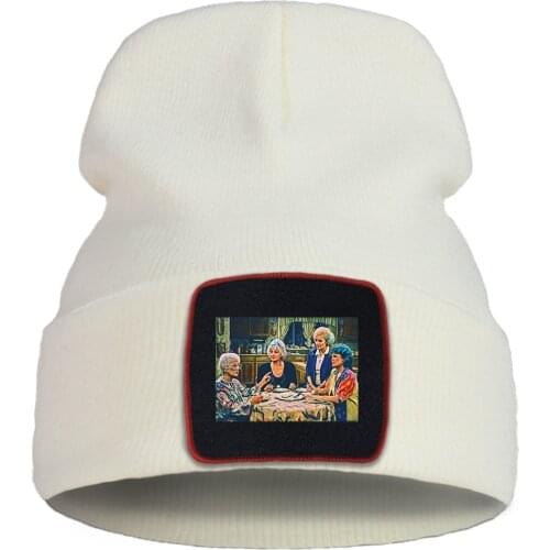 The Golden Girls Dinner Personality Printed Winter Hats For Women Keep Warm Casual Man Knit Hat Soft Fashion Men Autumn Beanie