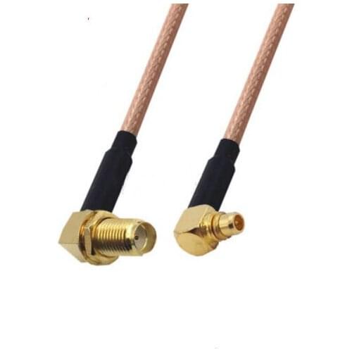 1pcs SMA Female to MMCX Male Right Angle Connector Pigtail Jumper RG316 Cable 50 ohm
