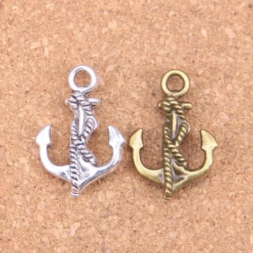 45pcs Charms anchor rope 28x20mm Antique Pendants,Vintage Tibetan Silver Jewelry,DIY for bracelet necklace