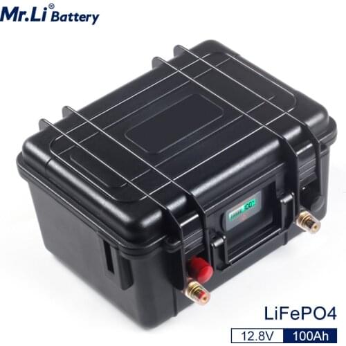 Lifepo4 12V 100Ah Rechargeable Battery Pack With Build-in BMS For Solar System Boat Power Supply EV RV Refrigerator