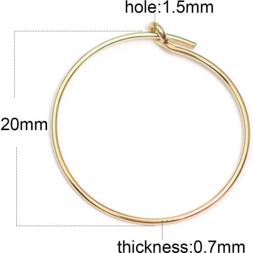 Beadsnice ID39814smt4 1pair/lot Gold Filled Circle Hoop Earring Jewelry Making Findings Ear Wire Components